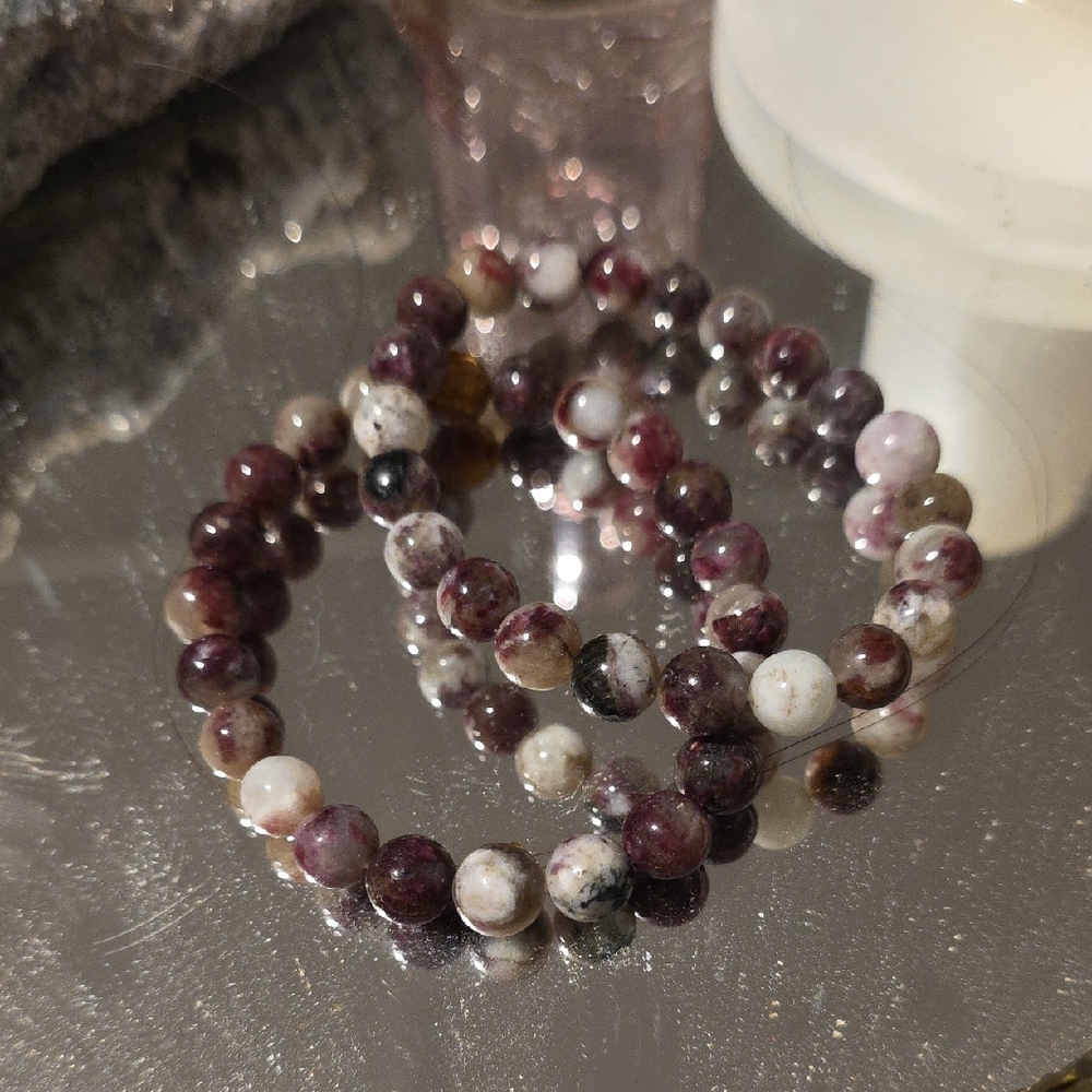 Pink/Plum Tourmaline Bracelet